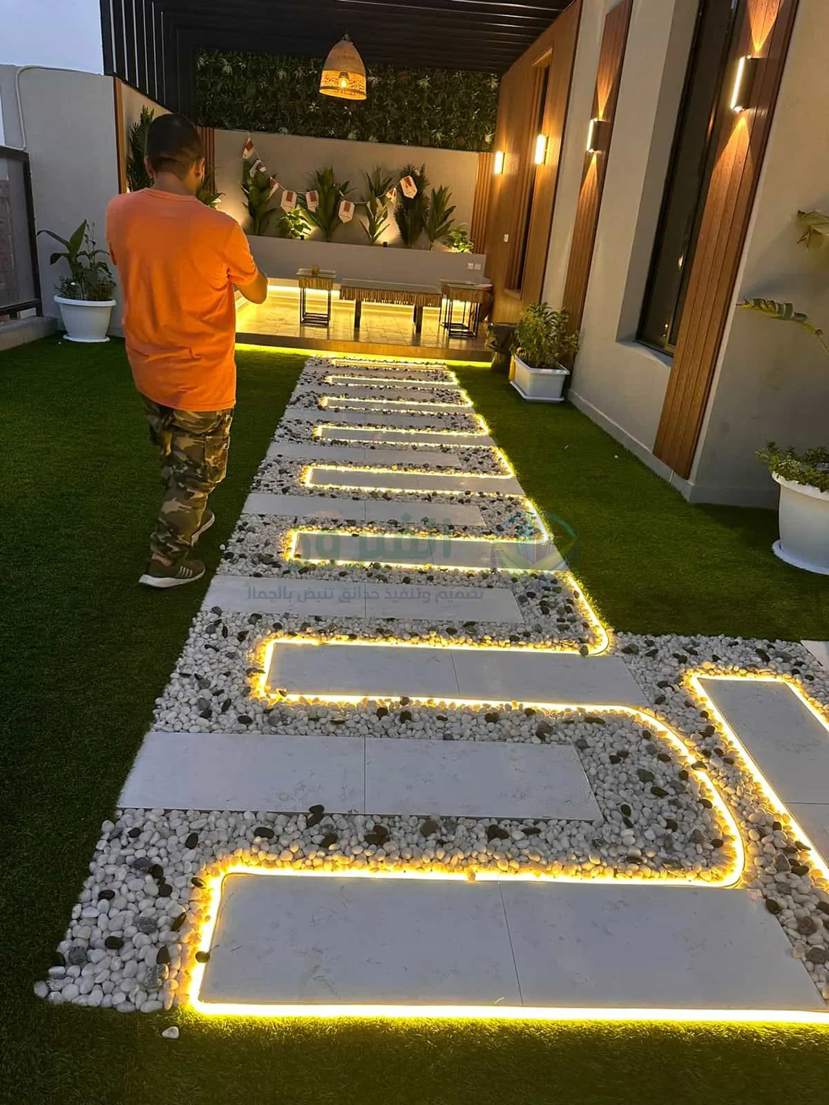 تنسيق حديقة بالسطح – جدة - 8